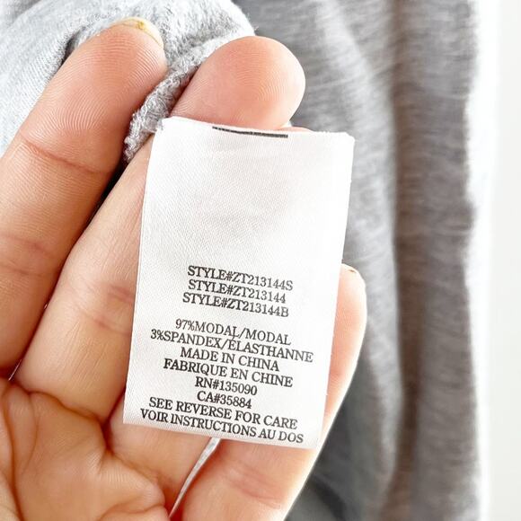 Z Supply WFH Modal Long Sleeve Button Front Shirt Jacket Heather Gray Small - Picture 6 of 6